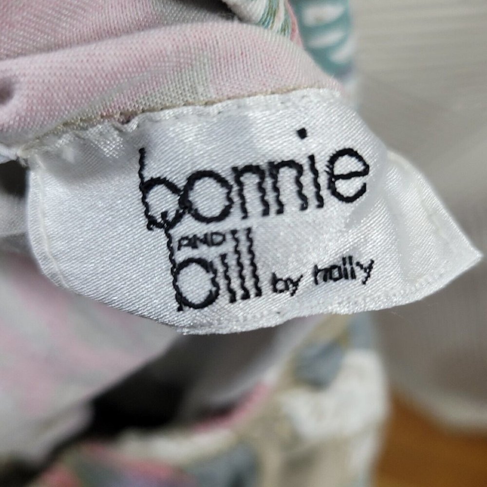 Vintage Circle Skirt Size Small long midi Floral Moth Cottagecore Elastic Waist - Picture 6 of 7